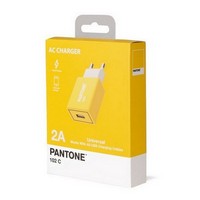 photo Mains Charger with USB Port - 2A - Fast Charge - Yellow 3